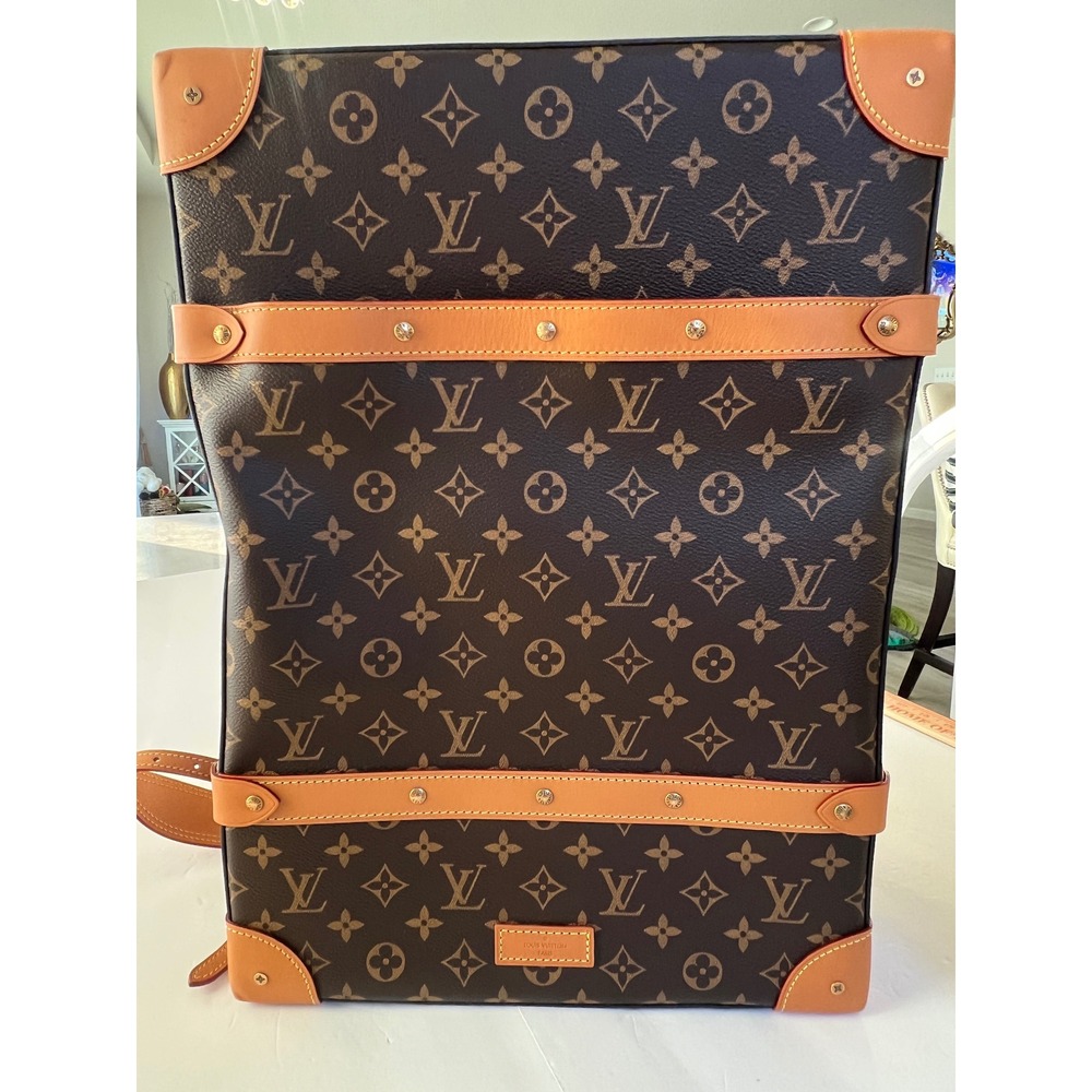 Louis Vuitton Bisten Backpack Monogram Canvas Vachetta Leather Trunk Bag